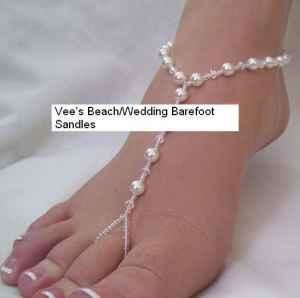 Sandals are made with comfortable strong stretchy cord. Faux pearls ...