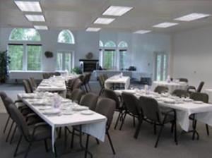 The 1,800 square foot wheelchair accessible room is equipped with three bathrooms, fireplace, kitchenette, TV, VCR and DSL internet access on request.