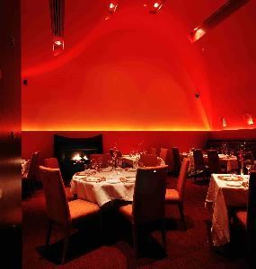 The Red Room can accommodate up tp 47 people seated, and 80 guests for a cocktail reception.