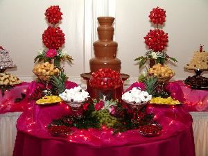 Amber House Catering, Charlotte — This is a Chocolate Fountain display.  Just one of the many services that we offer!