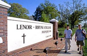 Lenoir-Rhyne College, Hickory — L-R is a comprehensive liberal arts institution, enrolling some 1,500 students in more than 60 undergraduate degree programs and master's degree programs in the fields of business, counseling and education. With its Evening College, Lenoir-Rhyne strives to serve the non-traditional population. The primary concern of Lenoir-Rhyne is development of the whole person. To that end, all students regardless of major must complete 56 hours of core courses comprising arts, sciences, social sciences, religion and language.