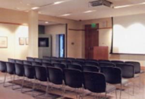 Earle G. Shettleworth, JR. Lecture Hall, Maine Historical Society, Portland — A multi-use facility with theatre seating for up to 100 people and table seating for 65, the Lecture Hall is attractively decorated and comfortable. The audio-visual equipment and computer accommodations are state-of-the-art. 

Opening onto the Center for Maine History Museum, the Lecture Hall makes an interesting setting for receptions and parties. Full kitchen available. Handicapped accessible.