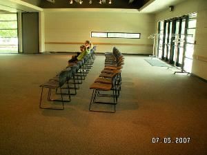 1/2 Community Room, Bogan Park, Buford — 1/2 Community Room at Bogan park.  View taken from kitchen area.