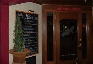 Eileen's Wine and Martini Bar, The Navy Bistro, Toledo — Wine-bars are a classic European tradition that continues to gain popularity among the chic cosmopolitan cultural centers of America. Experience the sophistication of a world-class wine bar in beautiful Downtown Toledo.

Nestled just inside the entrance of the Navy Bistro, Eileen’s Wine and Martini Bar offers a unique experience.  Intimate and relaxing, Eileen’s refined atmosphere likens to those of fashionable wine-bars usually found only in larger cities such as Chicago, Boston, and New York. 

Your hosts, Tom and Eileen Cousino, are proud to welcome you to Eileen’s Wine and Martini Bar.  

Eileen's Wine and Martini Bar also serves as the smoking room for the Navy Bistro.