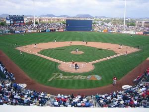 Peoria Sports Complex, Peoria — Peoria Sports Complex is the Spring Training and player development home of the San Diego Padres and Seattle Mariners. In the off-season, the facility hosts a variety of baseball and non-baseball events, such as tournaments, concerts, festivals, RV shows, home and garden expos, charity and private functions. Please visit the complex website for more information: www.peoriaaz.gov/sportscomplex