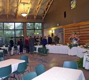 Hankison Great Room, W.W Knight Nature Center & Hankison Great Room, Perrysburg — Photo of interior of Hankison Great Room. Setup, tablecloths, tablewear all provided by renter.

Park District provides space, tables and chairs.
