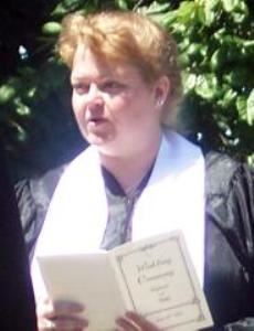 Rev. Cheryl Grice officiating a Wedding Ceremony