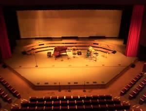 Decatur's Community Theater, Decatur Civic Center, Decatur — Our fabulous Theater is equipped for stage presentations, lectures, and movies.  From the front row to the back, 500 comfortable seats offer an unobstructed view of every performance.  Stage dimensions are 41' deep, 100' wide, with a 16' x 20' proscenium.

The Decatur Civic Center Theater also offers:
* Full-range sound system
* Computerized lighting system
* Hydraulic orchestra pit
* 15' x 30' movie screen
* Two fully-equipped dressing rooms