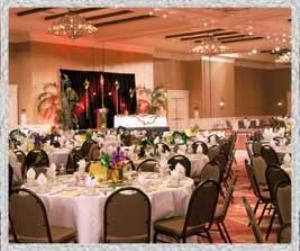 Alvarado Ballroom, Hotel Albuquerque at Old Town, Albuquerque — A wonderful blend of Native American, Mexican, Spanish, and Western cultural traditions create a beautiful setting for your next meeting. The 14,000 square-foot Alvarado Ballroom has 22-foot ceilings with beautiful handcrafted stamped tin chandeliers and carpeting that artfully resembles a Navajo rug, this magnificent ballroom sets the backdrop for your special event. Large sweeping exhibit areas that feature butter-colored hand-plastered walls and historic photographs surround the ballroom.
