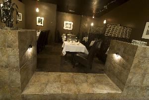 Prima Room, Pacchia, Dayton — Semi-private dining space with a contemporary urban style that will have your guests saying "I feel like we are in New York City!"
