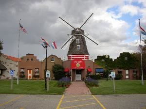 The Queen's Inn Restaurant, Nelis' Dutch Village, Holland — Front entrance - under the windmill!