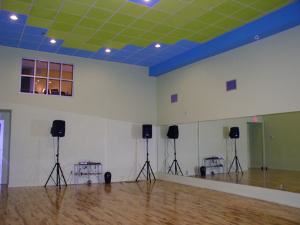Studio 2, The Loft Dance & Fitness, Yonkers — 850 Sq ft of open space.  Sound system throughout.  Mirror on one wall.