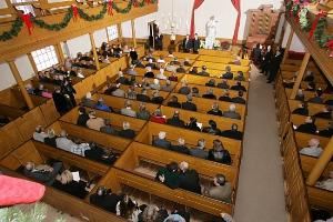 Meeting House, Old Sturbridge Village, Sturbridge — Wedding Ceremony at the Meeting House.