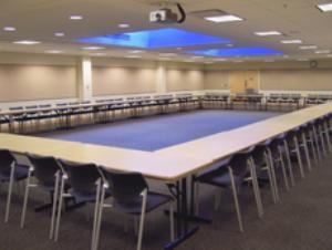 McMaster Room 308, Bowling Green State University Conference Programs, Bowling Green — With its dramatic skylights, the McMaster Room, Room 308, will add a touch of flair to your next event.  This versatile room is great for receptions, meetings, retreats, or lectures.  Multiple set-up opportunities for 70 to 210 guests and a wide range of audio-visual capabilities allow for this room to conform to the needs of your next event.  This room is the largest conference room in the Student Union.