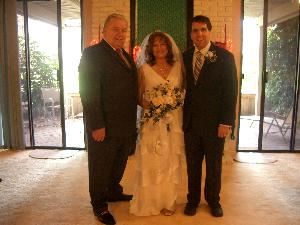 We write the ceremony around the needs and wants of the bride & groom.  Very personal.  Well planned or sameday weddings (we issue the license).
ANY LOCATION - Beach, home, jail.
ANYONE - First, Renewal, Same Sex - Spouses for Life