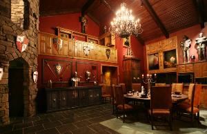 California Castle, Palm Springs — Castle Great room, costumes provided