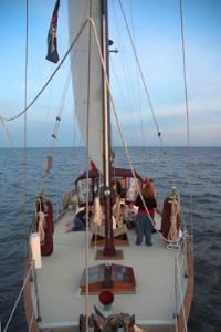 Windsong, Windsong Sunset Sailing Charters, League City — There's plenty of deck space aboard Windsong Sunset Sailing Charters to enjoy while on a Dinner or Sunset Cruise.