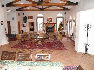 Great Room, Madeleine's Place, Corrales — Our Great Room works for sit down dinners as well as parties and musicales.