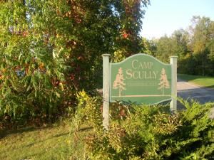 Camp Scully, Wynantskill — Camp Scully can be used for picnics, reunions, weddings, BBQ's, team building, retreats, meetings and general camping. Features include a lake with beach access, a ropes course, playing fields, dining hall, recreation hall and cabins for sleeping.