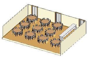 Meeting Room A, Bahia Shriners Event Center, Orlando — Meeting Room A with 10 Banquet Tables