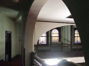 These are the upper balcony arches on the reception side of the building