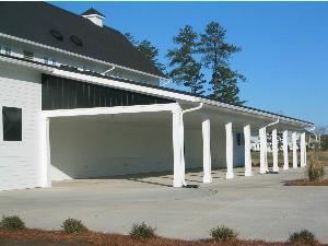 Springfield Golf Pavilion, Fort Mill — Springfield Golf Club Pavilion can accommodate over 150 people and is located outside just off the course with a large stone fireplace ring and a stunning voew of the greens.