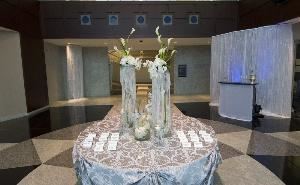 Lobby, Lake Ridge Pointe Venue & Conference Center, Willowbrook — Lobby – 1492 square feet

Transitional interior –floor to ceiling glass/atrium; glass balcony; marble flooring & cherry wood accents 

Reception Capacity - 165 people