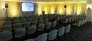 Venue & Conference Room, Lake Ridge Pointe Venue & Conference Center, Willowbrook — Venue/Conference Center – 4729 square feet; Dais/Head-Table seats 11 comfortably in our ergonomic executive leather chairs; Equipped with Wireless Internet, Wireless Hand-Held Microphones, 96 x 96 projection screen, (250) Upholstered (seat/back) Chairs, (13) 72" round tables, and two portable bars.  Video Conferencing Rental Packages Available through DMP - David Michael Productions; LRP's Exclusive AV and Event Technologies Partner.