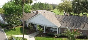 Pebble Creek Golf Club, Tampa — Why settle for a hotel when you can have an elegant golf course setting at a comparable rate?   New Banquet Room with large picture windows on 3 sides and stunning Golf Course Views.  French Doors open to an outdoor 1,200s.f. Dining Veranda overlooking a Lovely Oak-Shaded Courtyard.  Impressive 11,000s.f. Georgian style Clubhouse completely renovated in 2006.  Convenient New Tampa location near USF/Tampa Palms.    Capacity: 125 in Main Ballroom, additional 50 in Adjoining Veranda; another 50 in separate Meeting Room;  250+ in Shaded Courtyard.  Also, we offer Special Events like Wedding Ceremonies and Outdoor Dining on the Golf Course.  Catering to fit your budget.  Irish Bar, Billiards.  Great for weddings, corporate outings, meetings, parties, club get-togethers and more.  Call Kim Martin, Events Director, at 813 973-3870 x232 today.