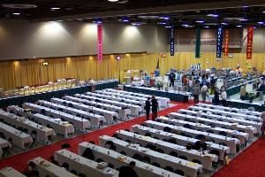 North Hall & South Hall, Sharonville Convention Center, Cincinnati — Exhibit Hall Classroom Set with 3 Chairs/Table.