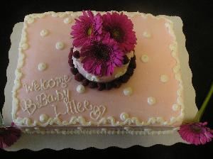 Baby Shower cake  Chocloate cake W/ Raspberry filling