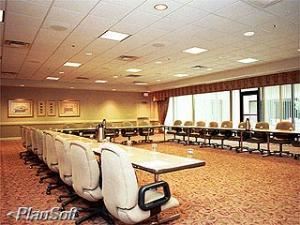 Brooks Room, Wyndham Peachtree Conference Center and Resort, Peachtree City — A good choice for the mid-sized group, our 1,776 square foot Brooks Room, enjoys a wall-to-wall window view of Peachtree's secluded setting, along with a built-in drop-down screen.