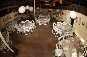 Whether for 30 people or 300 people, Art Works is a truly unique venue for your next party or event. Art Works is filled with a wide variety of art and over 75 artist studios that are open for your guests to enjoy. There are also conveniently located kitchens and rest rooms. 

The main gallery, the Jane Sandelin Gallery, accommodates sit-down dinners of up to 200 or cocktail parties of up to approximately 300.  There is room for a band, dance floor and seating.

The Centre Gallery, is often used as the buffet area for large events held in the Jane Sandelin Gallery. 

Our second floor gallery, The All Media Gallery in an elegant atmosphere is for parties of up to 75 people.  Sorry no elevator. 

Contact one of our Event Coordinators at 804.291.1400 to learn more about turning your next party or event into a masterpiece at Art Works.