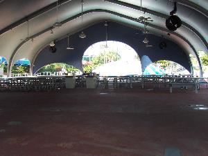 Lazy River Pavilion, Wet 'n Wild, Orlando — Our Lazy River Pavilion is located in the center of our park, in front of Bubble Up and the Lazy River. The pavilion seats up to 400 guests, and comes equipped with a sound system/mic and ceiling fans.
