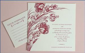 invitation imagination, Delray Beach — custom botanical print in letterpress on Italian paper