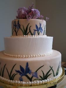 Savoy Events, Oakland — Hand painted wedding cake.