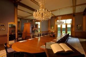 Martin Institute Boardroom, Stonehill College Conference & Event Services, North Easton — Located in the Martin Institute for Law & Society, this Presidential Boardroom is perfect for corporate and private meetings.