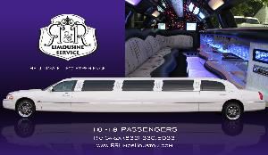 R&R Limousine Service, Houston — 2007 Exotic Stretch Limousine (White) Lincoln Towncar - seas up to 16 passengers - with Dual Flat Screen TVs, Fiber Optic Lighting, Star Gazer Lights, Disco Floor, Custom Built Bar & 20-inch chrome Wheels