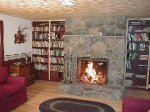 Fireplace Room, Sleepy Hollow Inn Ski And Bike Center, Huntington — This is our Fireplace Room. It is available for smaller group gatherings of up to 20 people.