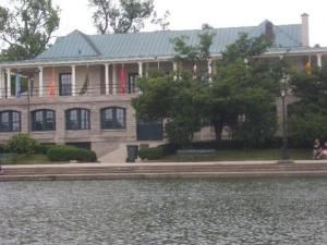 Delaware Park Marcy Casino, Buffalo Olmsted Parks Conservancy, Buffalo — Marcy Casino, view from Hoyt Lake