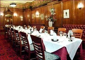 The Board Room, The Broker Restaurant, Denver — The Boardroom is the most formal choice for executive meetings and dinners. This room will hold up to 20 guests.