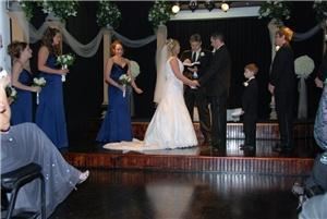 Indoor Wedding Area, Cavender Castle, Dahlonega — During the winter months we typically conduct our ceremonies in The King's Ballroom.  This is also our back-up plan in the event of rain during the warmer months.