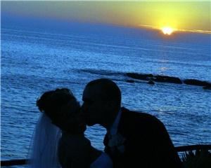 A Mirisciotti Photography, Costa Mesa — Our first sunset kiss as Mister and Misses.
