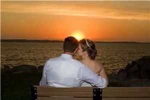 Beautiful Memories Photo, Chicago — A Michigan sunset and a happy couple.