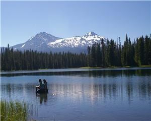 Cascade View Photography, Bend — Mother and Daughter at Scott Lake.
