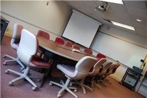 Break-out Room, Asbury Theological Seminary, Wilmore — Break-out room featuring "round-table" and built-in A/V equipment.