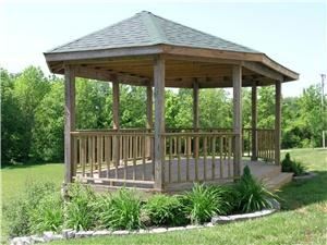 Gazebo, Paroquet Springs Conference Centre, Shepherdsville — Wedding ceremony's can be held at the Gazebo or the picturesque lawn located at the tree line of the Salt River.