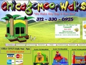 Chicago MoonWalks, Chicago — Chicago & Suburbs Party Rentals. We offer Clean & Sanitized Moonwalks bouncers jumpers inflatable castles Moonbounce Water slides Obstacle course Indoor & Modular units.  Party favors & Concessions. Cotton Candy machine, Popcorn, Pretzel, Nachos, Hot dog Grill, Snow cones, Margarita & Slushie. Featuring popular themes such as Sesame Street, Dora Dora, Disney Princess, Spongebob. Illinois Birthday party Kids Rentals & Water fun. Grill for rent as well. Visit us at Chicagomoonwalks.com or call!
