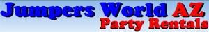 JumpersWorldaz, Phoenix — Welcome to Jumpers World. We are Family owned and operated. Our goal is to provide a hassle free service that will bring smiles to you and to your guests. We offer high quality premium licensed moonwalk inflatables that are sure to make you special event a memorable one. By offering unique fully themed bouncers we set ourselves apart from our competition……A World Apart.
