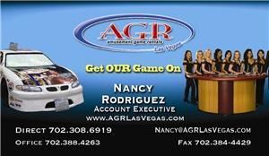 AGR Las Vegas, Las Vegas — Contact AGR Las Vegas for Games, Casino Nights, NASCAR Simulators, and all your event needs.